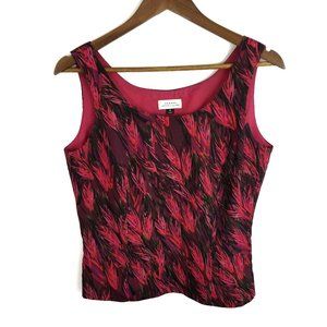 Tahari Arthur Levine Pink Sleeveless Crop Top